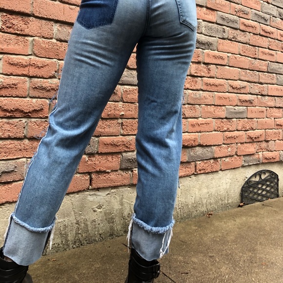 SOLD Vintage patchwork pocket distressed jeans ☺️ - Picture 1 of 7